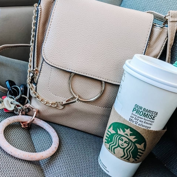 Designer luxe ring backpack crossbody bag - Picture 2 of 7